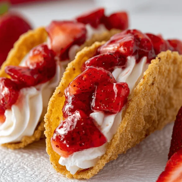 Strawberry Crunch Cheesecake Tacos