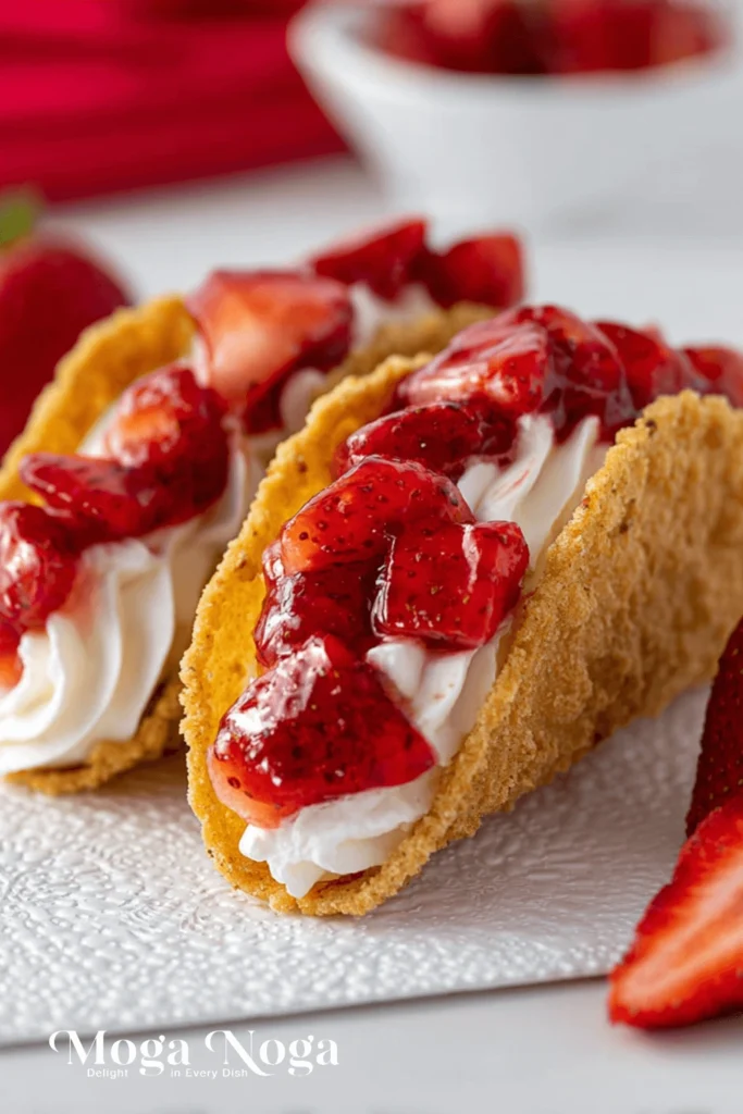 Strawberry Crunch Cheesecake Tacos