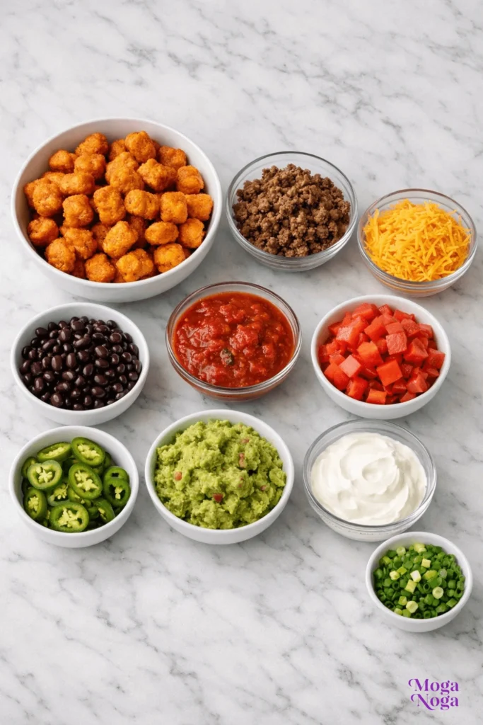 Sweet Potato Tater Tot Nachos-ingredients