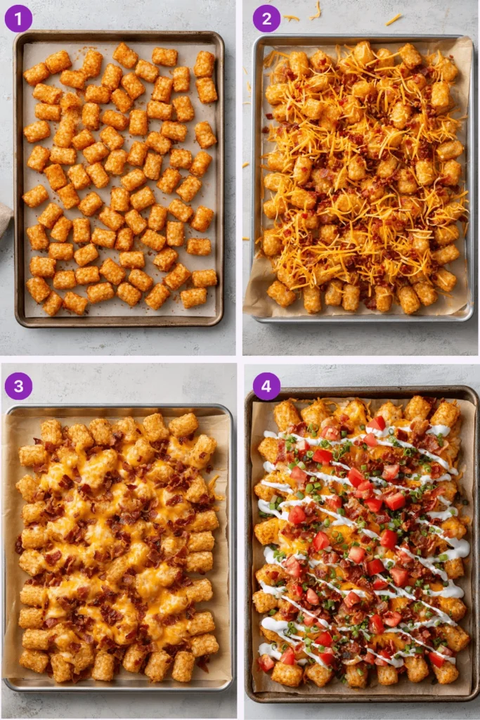 Sweet Potato Tater Tot Nachos-steps