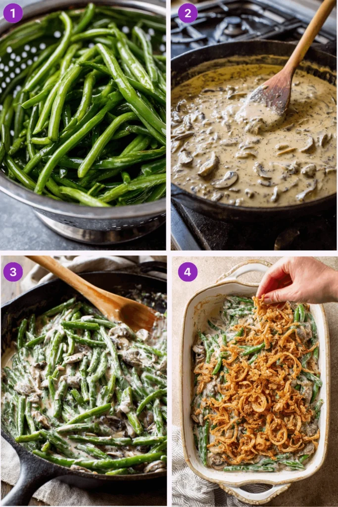 creamy green bean casserole-Instructions