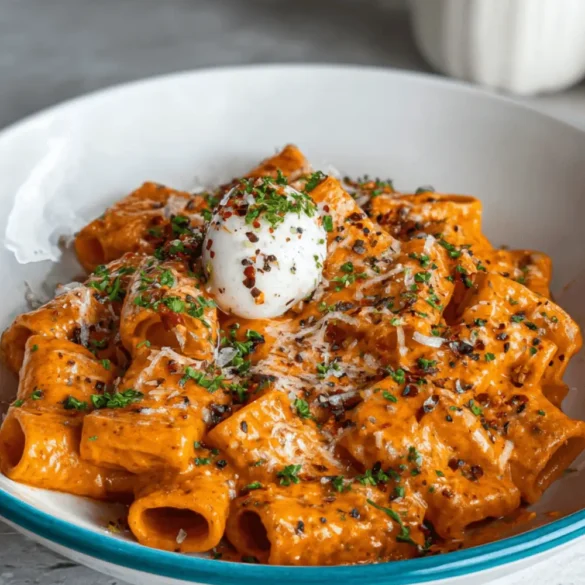 creamy tomato garlic pasta1