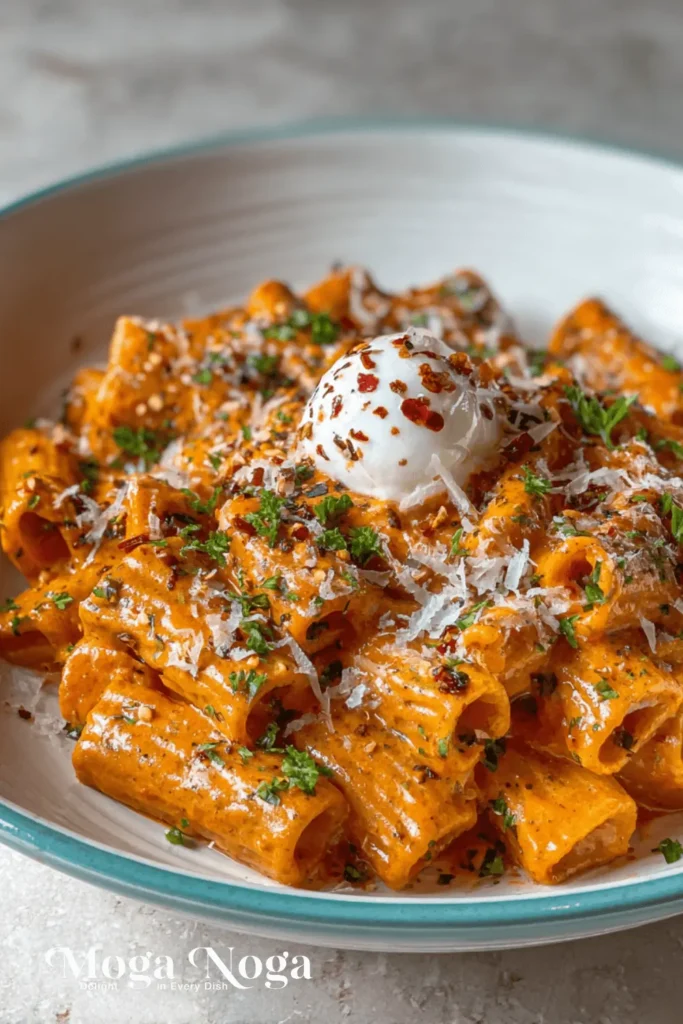 creamy tomato garlic pasta5
