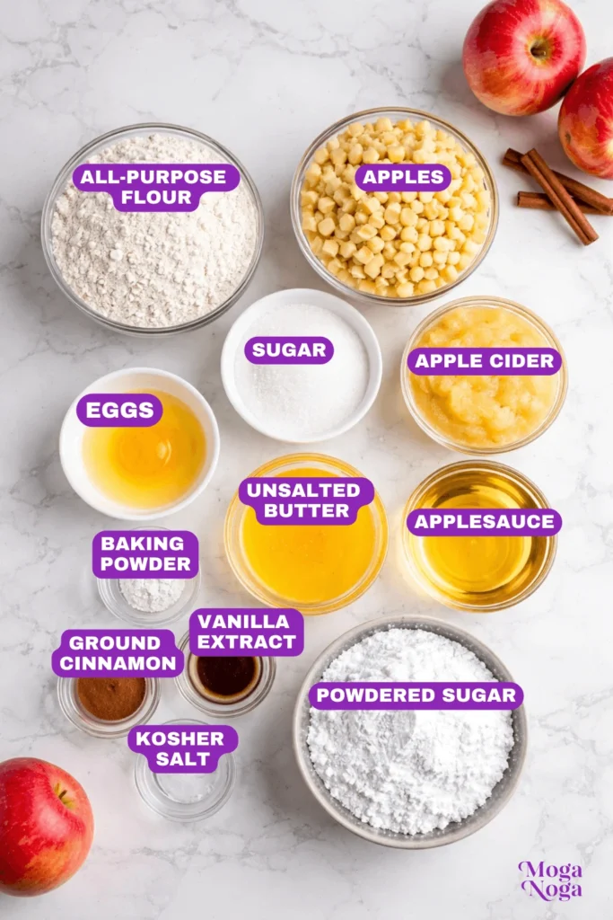 Apple Fritter Bites-ingredients