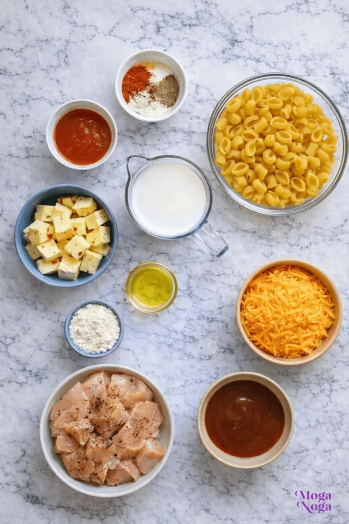 BBQ Chicken Mac and Cheese-ingredients