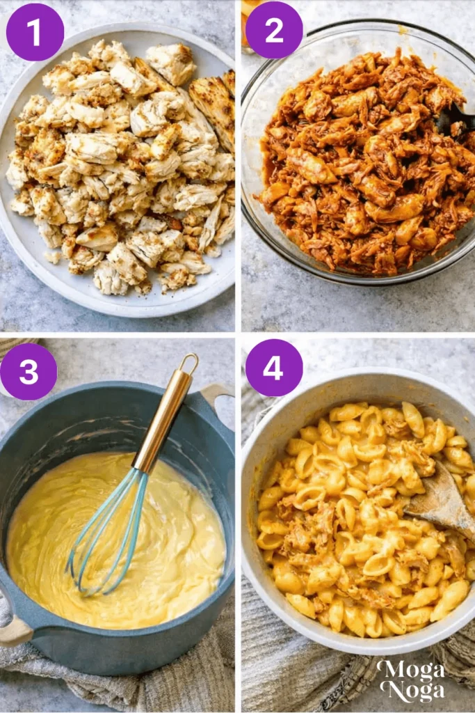 BBQ Chicken Mac and Cheese-steps