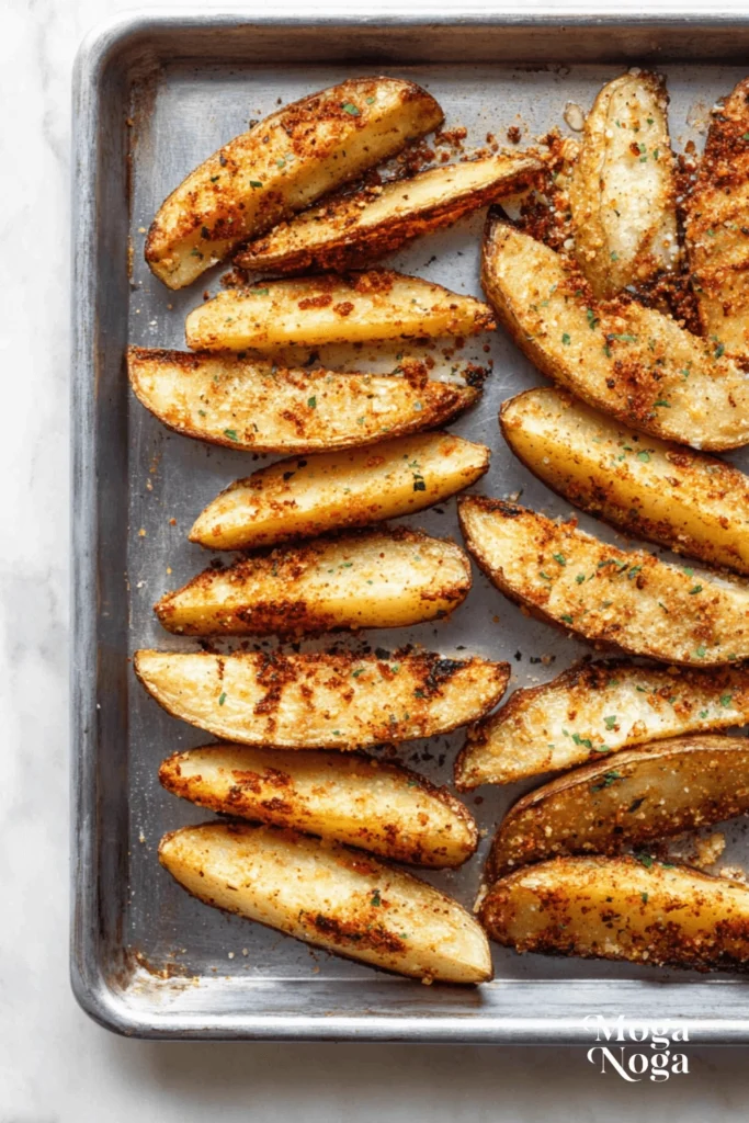 Baked Garlic Parmesan Potato Wedges-1