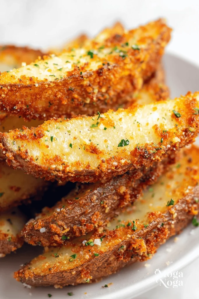 Baked Garlic Parmesan Potato Wedges-2