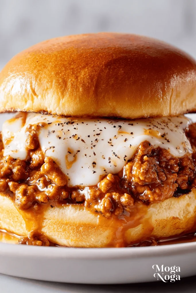 Cajun Chicken Sloppy Joes with Creamy Cheese Sauce-2