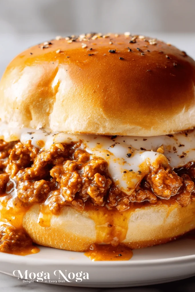 Cajun Chicken Sloppy Joes with Creamy Cheese Sauce