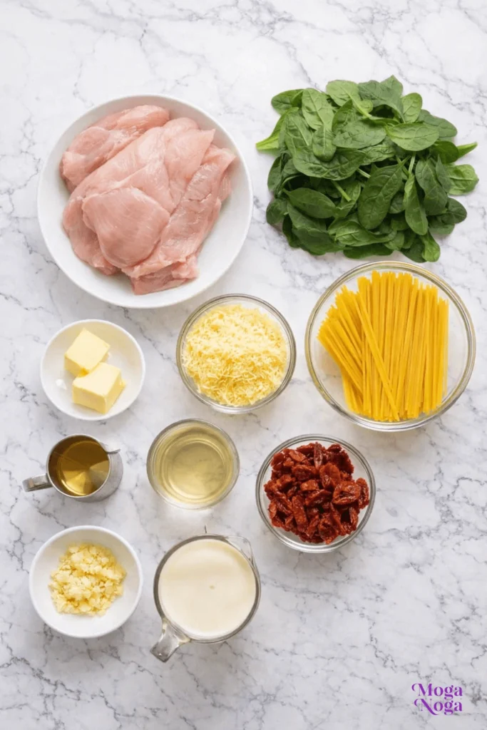 Chicken Pasta -ingredients