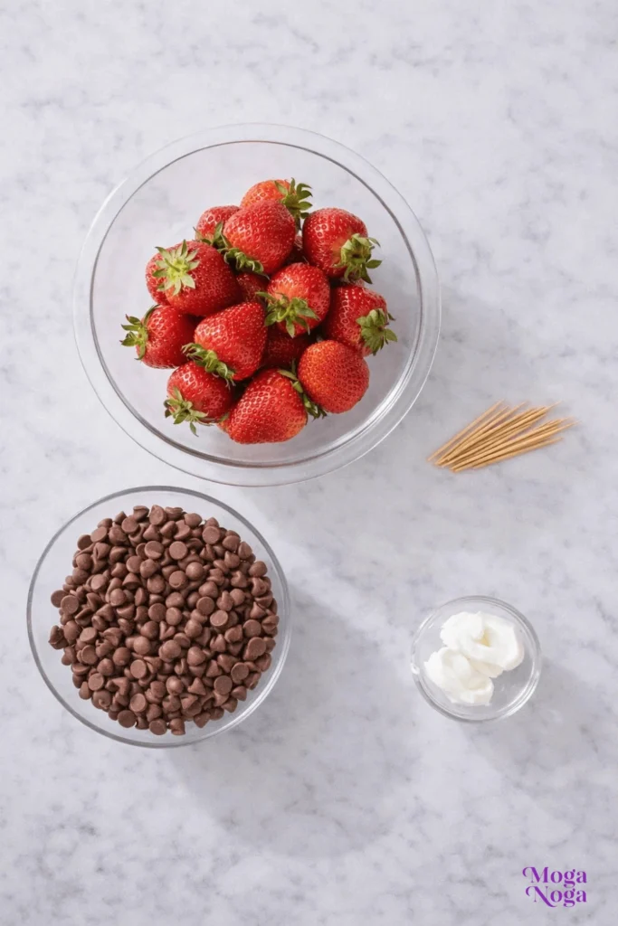 Chocolate Covered Strawberries-ingredients