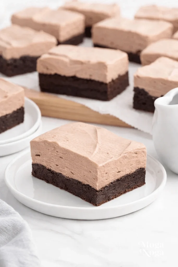 Chocolate Mousse Brownies-3