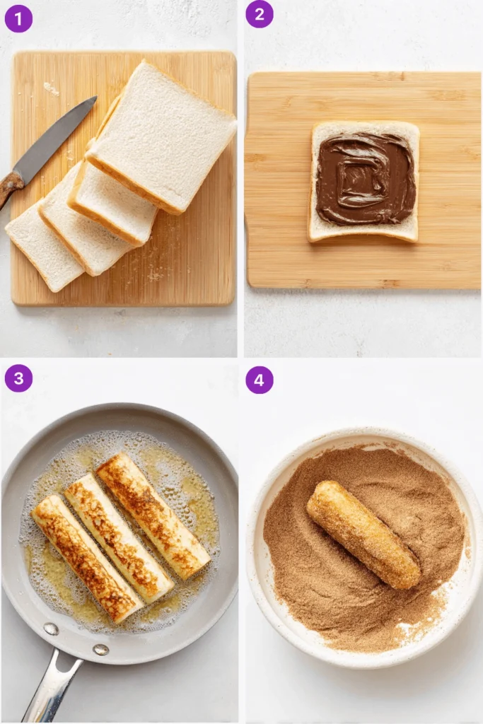 Cinnamon Roll French Toast Roll-Ups-steps