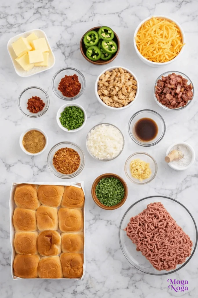 Cowboy Breakfast Sliders-ingredients