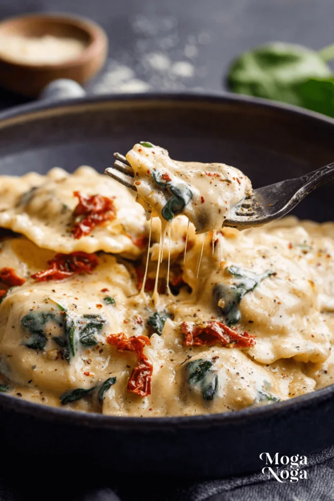 Creamy Tuscan Ravioli-2