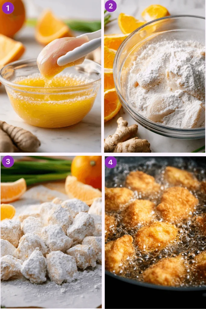 Crispy Orange Chicken-steps