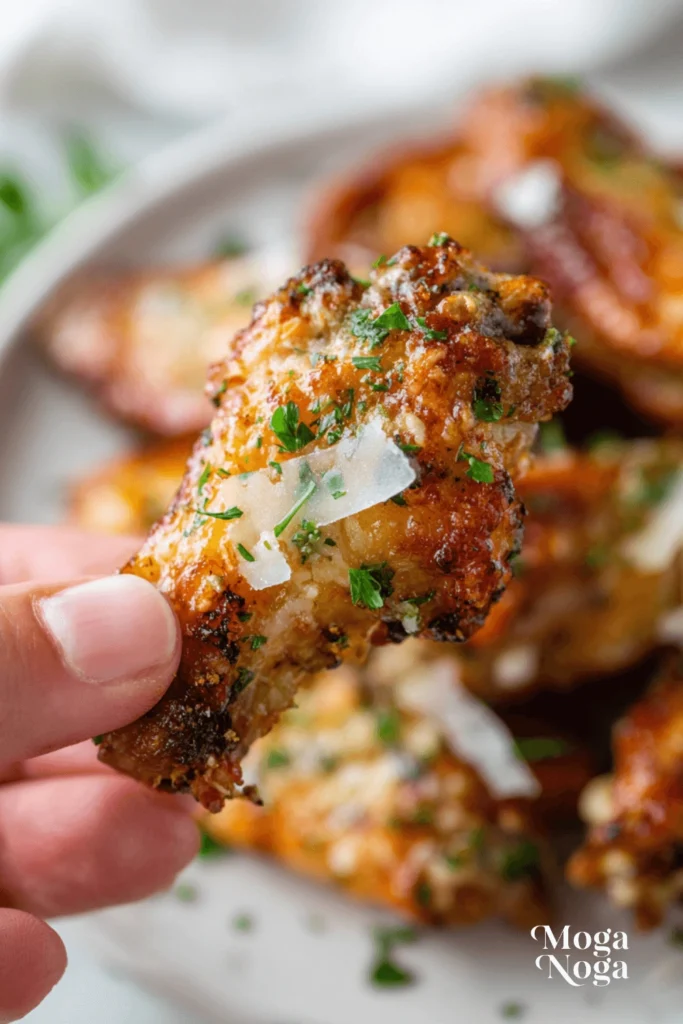 Crispy Parmesan Crusted Chicken Wings Air Fryer-1