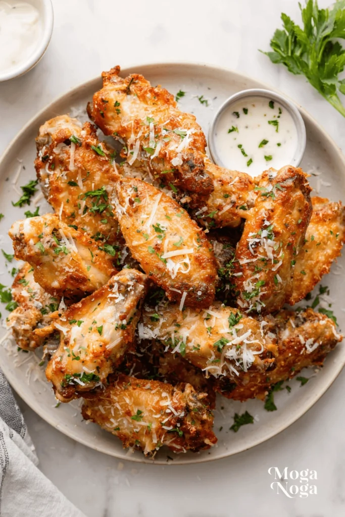 Crispy Parmesan Crusted Chicken Wings Air Fryer-2