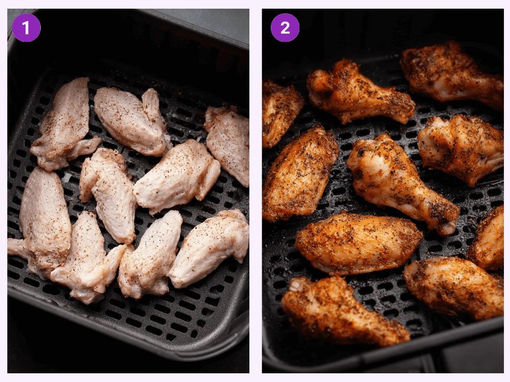 Crispy Parmesan Crusted Chicken Wings Air Fryer-steps