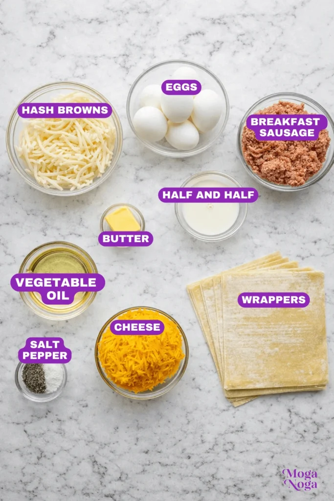 Egg Breakfast Rolls-ingredients
