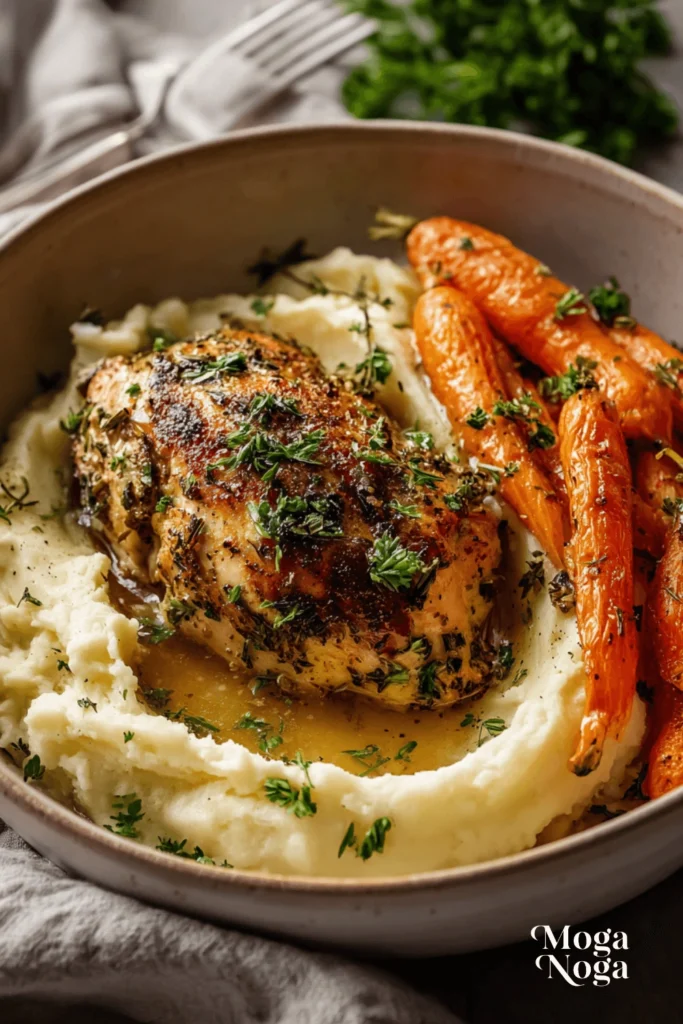 Garlic Herb Chicken & Carrot Plate-1