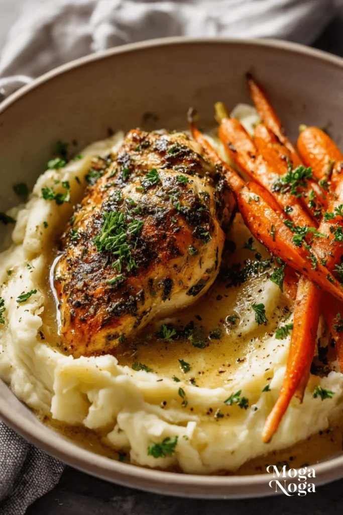 Garlic Herb Chicken & Carrot Plate-3