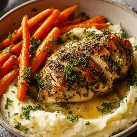 Garlic Herb Chicken & Carrot Plate