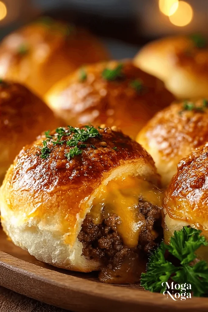 Garlic Parmesan Cheeseburger Bombs-3
