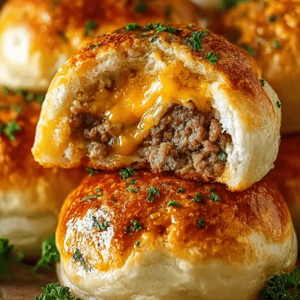 Garlic Parmesan Cheeseburger Bombs