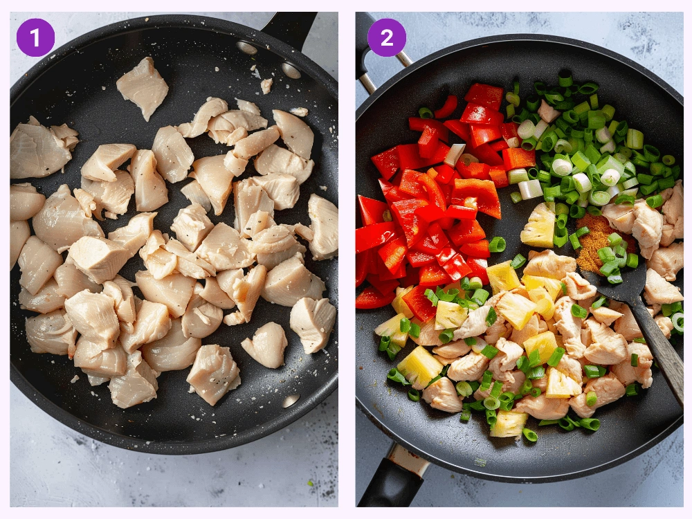 Pineapple Chicken and Rice-steps