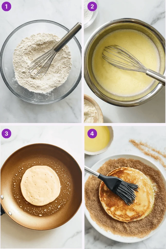 Spanish Churro Pancakes-steps