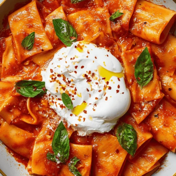 Spicy Burrata Rigatoni Recipe