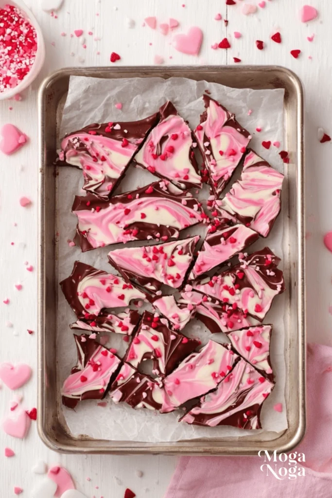 Valentine’s Chocolate Bark Recipe-1