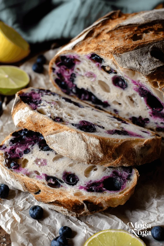 lemon blueberry sourdough bread-1