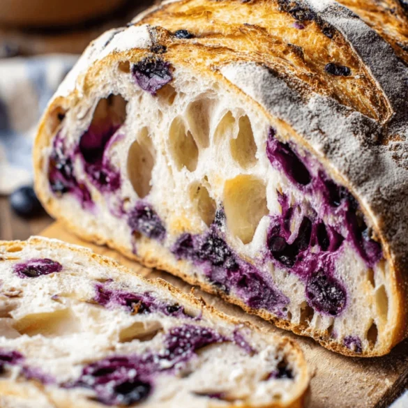 lemon blueberry sourdough bread
