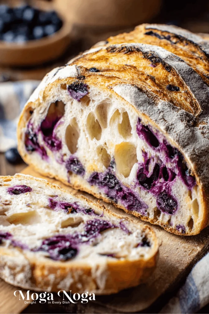 lemon blueberry sourdough bread