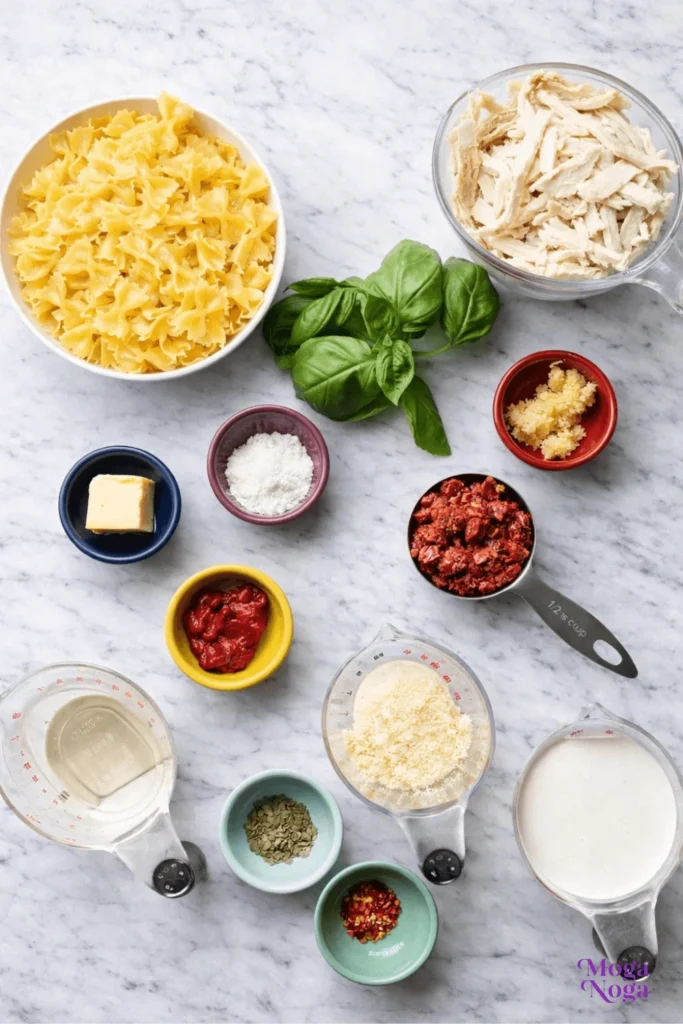 marry me chicken pasta-ingredients