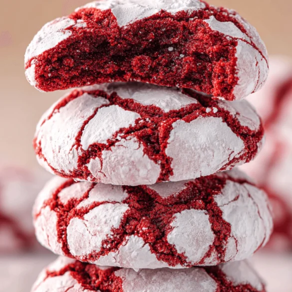 red velvet crinkle cookies