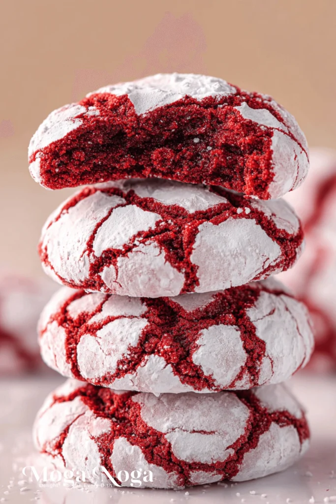 red velvet crinkle cookies