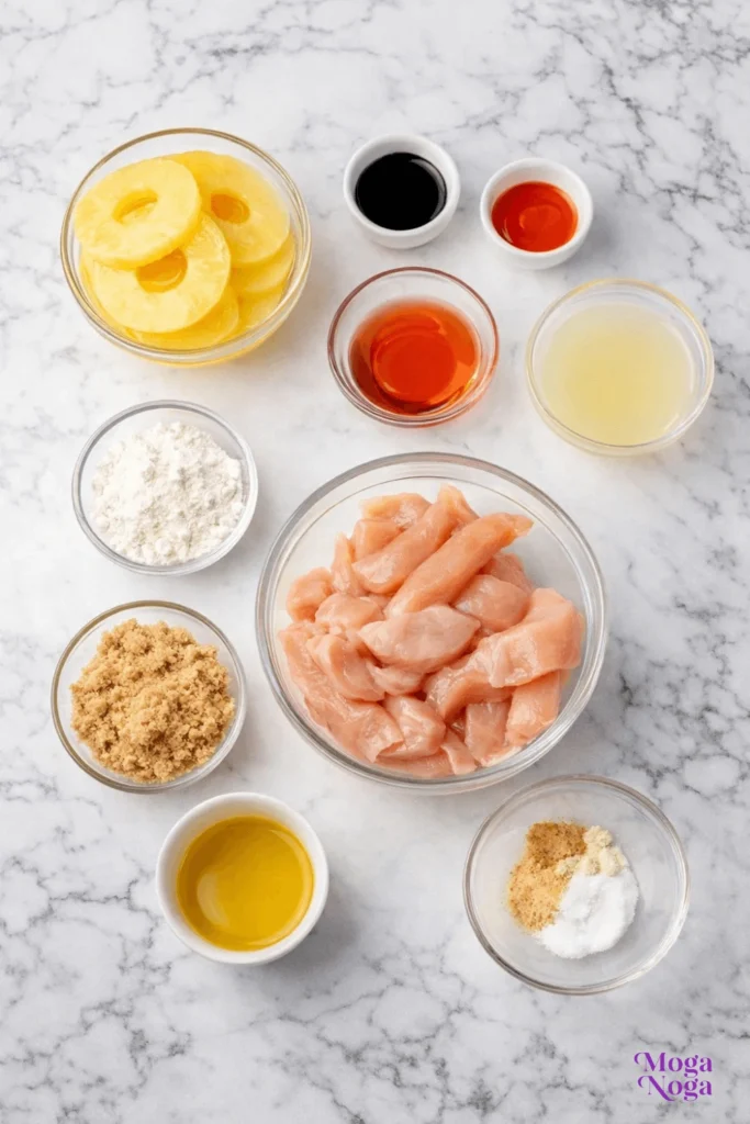 Brown Sugar Pineapple Chicken-ingredients