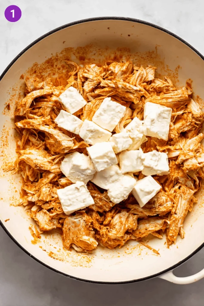 Cheesy Chicken Enchilada Dip-steps1