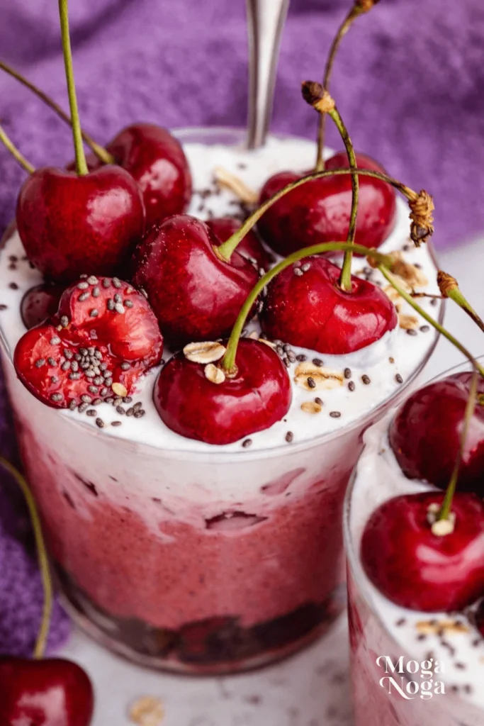 Cherry overnight oats-1