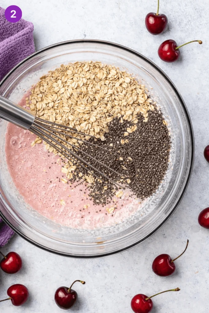 Cherry overnight oatssteps1