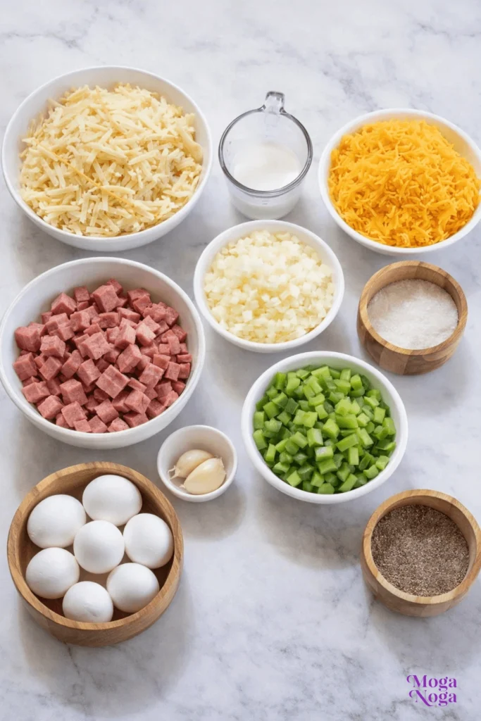 Corned beef breakfast casserole-ingredients