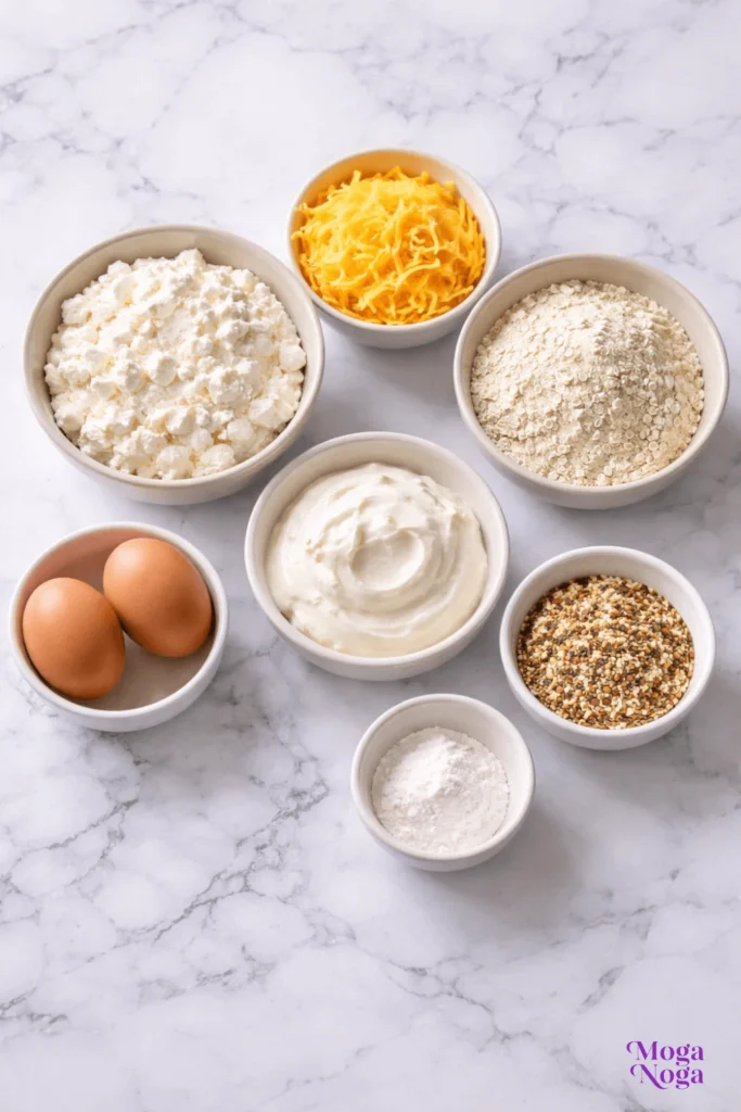 High-Protein Cottage Cheese Bagels-ingredients