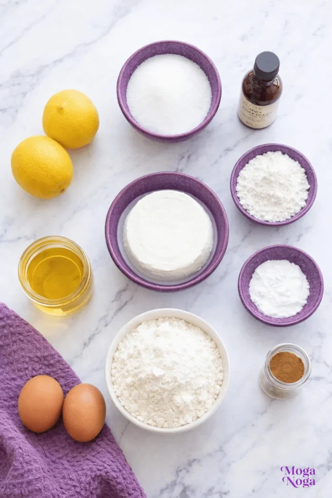 Lemon Ricotta Muffins-ingredients