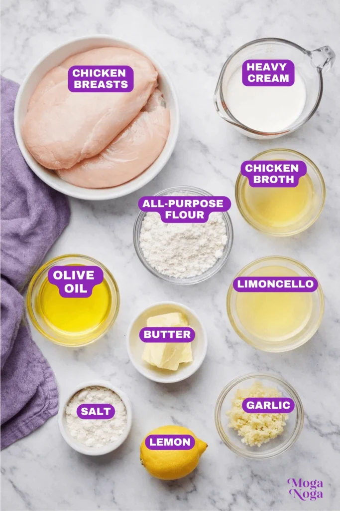 Limoncello Chicken-ingredients
