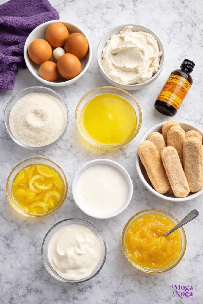 Limoncello Tiramisu-ingredients