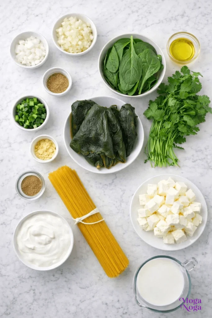 Mexican Green Spaghetti-ingredients
